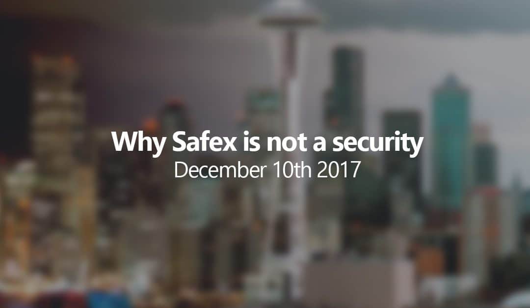 Why Safex is not a security