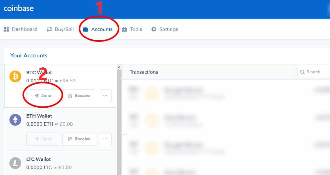 How to send your Bitcoins from Coinbase