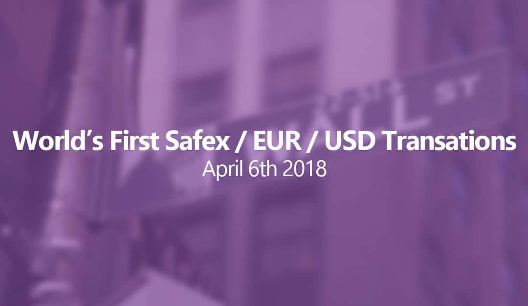 World’s First EUR/USD to Safex Transactions Performed